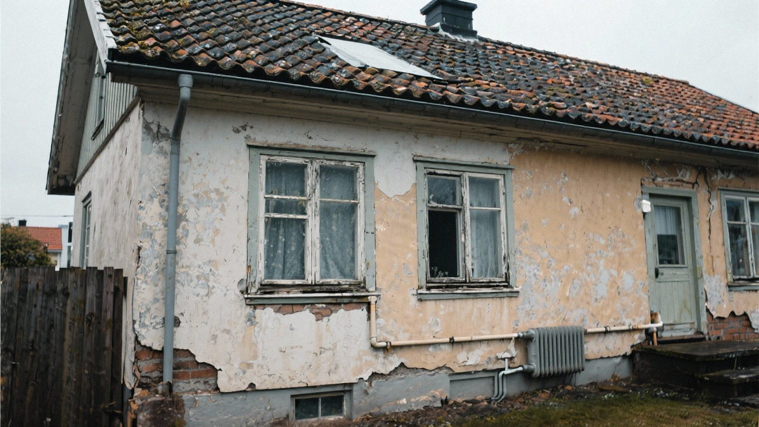 Ældre bygning før energirenovering